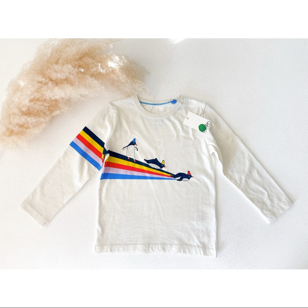 Mini Boden Retro Penguin Long-Sleeve Shirt